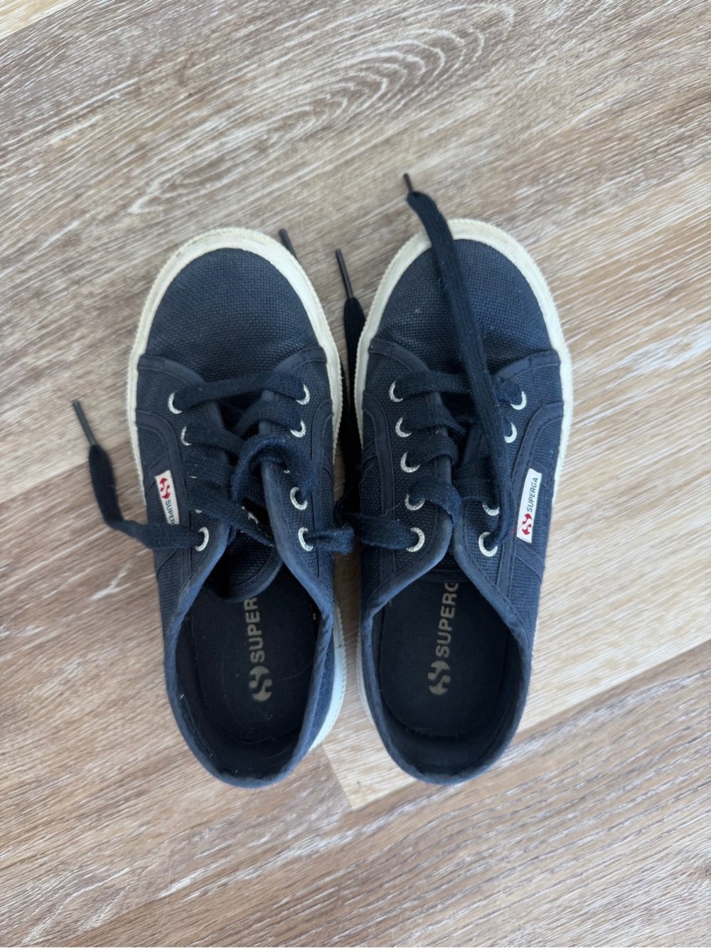 Superga Kids Classic Black Canvas Sneakers
